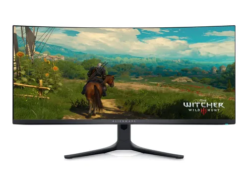 Alienware AW3423DWF - 34 Zoll WQHD Curved Gaming Monitor, 165Hz, 0.1ms Reaktionszeit, überlegene Farbleistung mit Quantum Dot-Technologie und HDR400