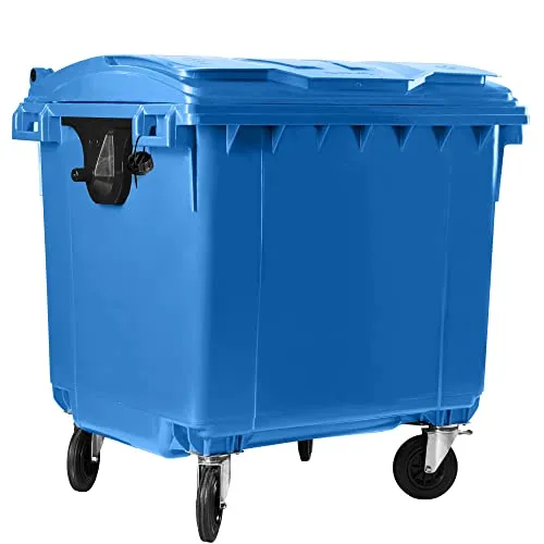 Hardwex Müllcontainer 1100 l Blau mit Flachdeckel in blau von Hardwex