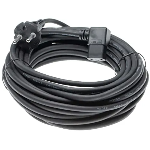 vhbw Stromkabel kompatibel mit Kärcher T201, T191 Staubsauger - 10 m Kabel, Anschlusskabel