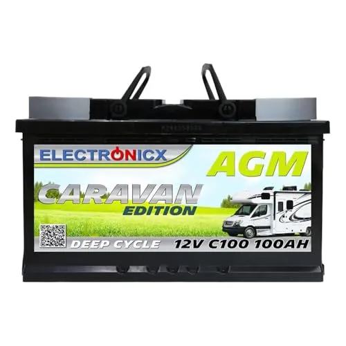 Electronicx Wohnwagen AGM Batterie 100Ah 12V von Electronicx