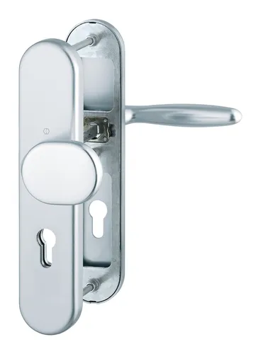 Hoppe Verona Aluminium-Schutz-Langschild-Wechsel-Garnitur - Türsicherungen für Außen- und Wohnungstüren, mit Profilzylinder und hochwertigem Aluminium-Design für optimale Sicherheit und Langlebigkeit.