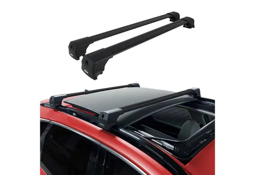 OMAC Dachträger für Ford Galaxy 2006-2015, Schwarz Alu 2tlg - Dachgepäckträger aus hochwertigem Aluminium, leicht und abnehmbar. Ideal für Fahrräder und Gepäck, wasserbeständig und aerodynamisch für weniger Windgeräusche.