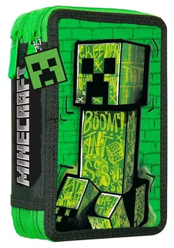 Kids Licensing Minecraft Federmäppchen mit 2 Reißverschlüssen