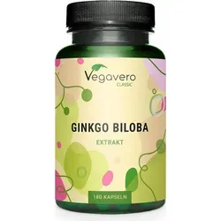 Vegavero Ginkgo Biloba Extrakt | 180 Kapseln | vegan