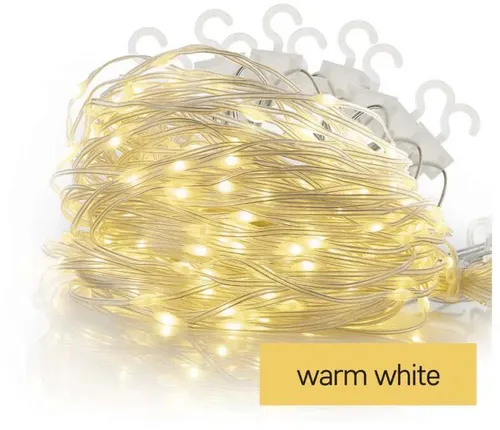 EMOS LED Nano Weihnachtslichterkette - Vorhang - 1,7 m x 2 m - Weihnachtsbeleuchtung für Innen und Außen, warmweißes Licht, wasserbeständig, 8 Modi für stimmungsvolle Dekoration.