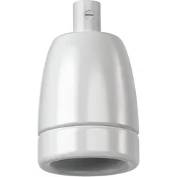 ledscom.de E27 Fassung, Porzellan, weiß, 230V AC, max. 300W