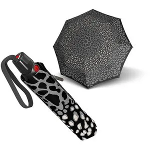 Knirps Regenschirm T.200 Medium Duomatic, animal stone in braun von Knirps