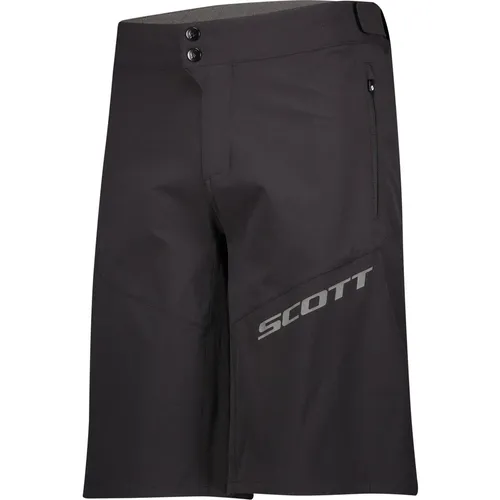Scott M's Endurance Shorts mit Pad - Schwarz XL - Herren Radhosen & Shorts mit seitlichen Reißverschlusstaschen, atmungsaktivem Material und herausnehmbarem SCOTT + Sport Hosenpolster für optimalen Komfort bei jeder Bikefahrt.