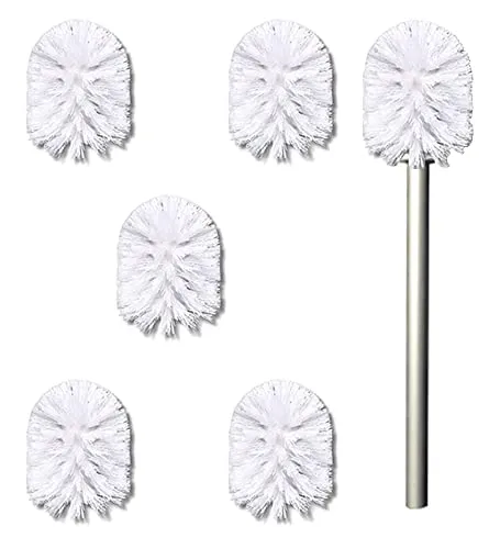 X Klobürste + 5 X Ersatz Bürstenkopf,WC-Bürste Toilettenbürste Klobürsten Ersatz-Bürste. 1