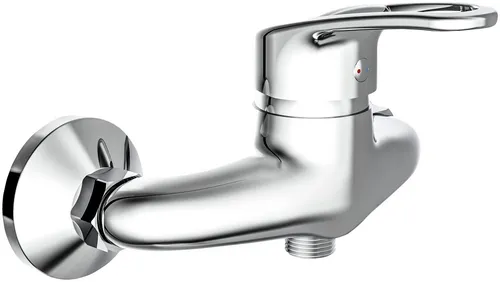 SCHÜTTE Duscharmatur BATONI, Wasserhahn Bad, Mischbatterie Dusche in Chrom - Duscharmaturen, langlebige Mischbatterie mit geräuscharmer 40 mm Kartusche und einfachem Austausch, inklusive Montageset für schnelle Installation.