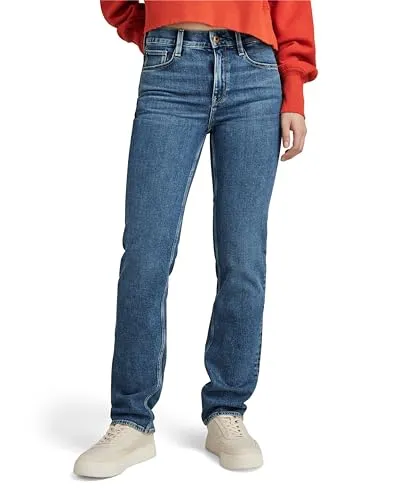 G-STAR RAW Damen Strace Straight Jeans, Blau - Stilvoll und bequem - Jeans in Antique Faded Orinoco Blue, mit 5 Taschen und Reißverschluss. Bietet optimalen Tragekomfort und ist perfekt für den Alltag.