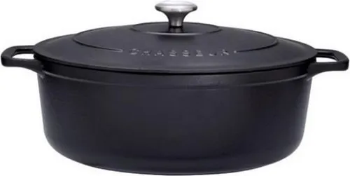 Chasseur ovale Auflaufform aus emailliertem Gusseisen 27cm schwarz