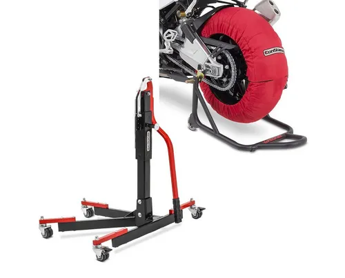 ConStands Motorradheber Set mit Reifenwärmer und Zentralständer S13 - Praktisches Set für Motorradpflege: Reifenwärmer für optimale Temperaturkontrolle und stabiler Zentralständer für müheloses Rangieren. Ideal für Wartung und Reifenwechsel.