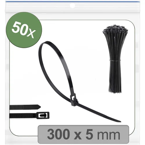 Quadrios 25CA692 25CA692 Kabelbinder 300 mm 5 mm Schwarz Lösbar, mit Hebelver...