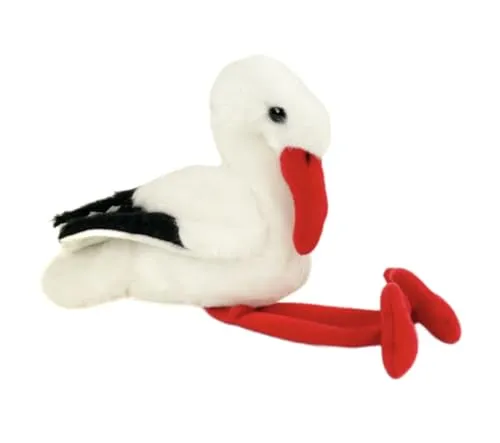 Teddys Rothenburg Kuscheltier Storch 15 cm weiß-schwarz-rot Plüschtier Plüschstorch