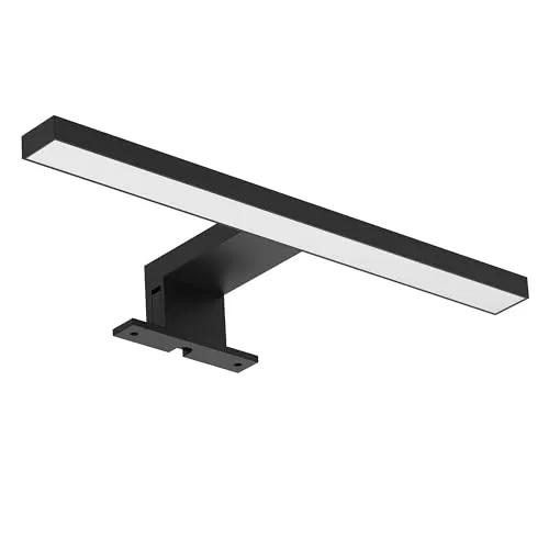 Light Galaxy ... Ihr Lichtlieferant LED Spiegelleuchte 30 cm Schwarz – 5W 550 lm 4000K Neutralweiß – Bad Spiegellampe IP44 für Spiegel Schrank Wandmontage