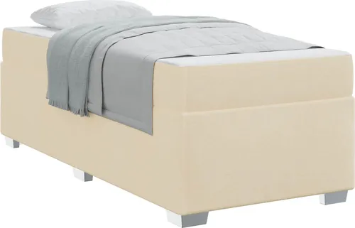 vidaXL Bettrahmen mit Matratze Creme 80 x 200 cm