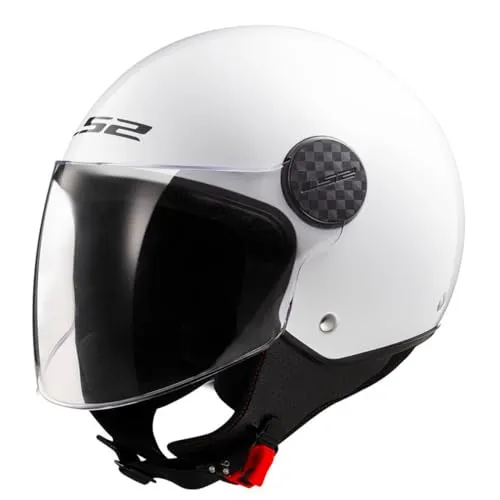 LS2 OF558 Sphere II Solid Jethelm - Weiß - XXL - Motorradhelm mit elegantem Design, ultraleichtem KPA-Material und kratzfestem Visier für optimale Sicherheit und Komfort beim Fahren.