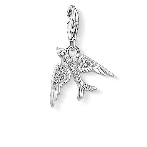 Thomas Sabo Charm-Anhänger Vogel aus Sterlingsilber - Bead Charms für Damen, eleganter Anhänger aus 925er Sterlingsilber mit Zirkonia, ideal für individuelle Kombinationsmöglichkeiten und als persönliches Geschenk.