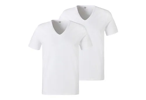 GÖTZBURG Unterziehshirt V-Shirt (2-St) ohne Seitennaht