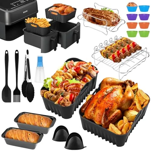 Heißluftfritteuse Zubehör für Philips Dual Basket Airfryer 5000/3000 Serie
