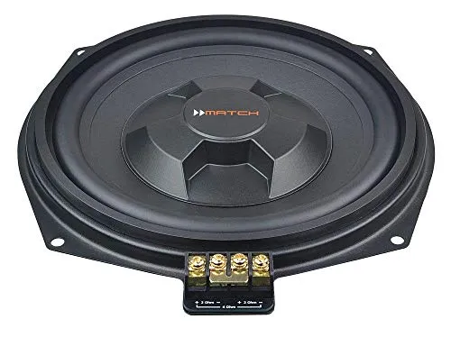 Helix MS 8BMW-D Subwoofer - Plug´n´Play für BMW - Auto-Subwoofer mit 200 W Leistung, ideal für platzsparende Einbauten in BMW-Modellen. Genießen Sie kraftvollen Bass dank geringer Einbautiefe und einfacher Plug & Play Installation.