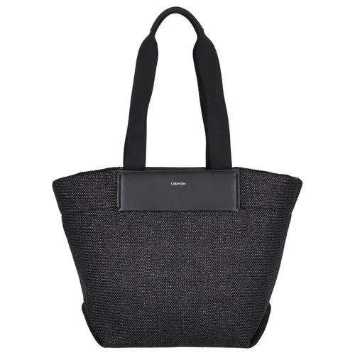 Calvin Klein Shopper CK Raffia Medium black K60K613174BEH