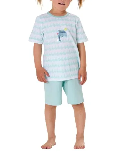 Schiesser Mädchen Schlafanzug Set Pyjama kurz - 100% Baumwolle - Größe 92 bis 140 - Bequemes Schlafanzug Set aus 100% Baumwolle. Ideal für einen erholsamen Schlaf und optimale Bewegungsfreiheit in der Nacht.
