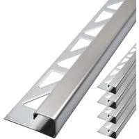 Dalsys Fliesenschiene Edelstahl gebürstet 5x2,5m Eckprofil von Dalsys