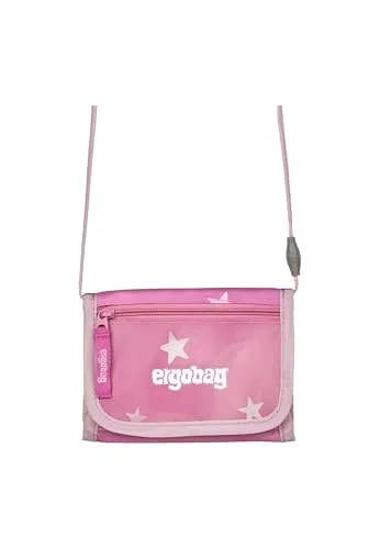 ergobag Brustbeutel Geldbeutel, Mini Portemonnaie mit Kleingeldfach, Sichtfenster für Mädchen und Jungen