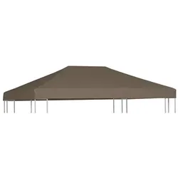 vidaXL Pavillondach 310 g/m² 3x4 m Taupe in lila von vidaXL