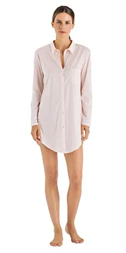 Hanro Nachthemd in Hellrosa mit Knopfleiste, Größe XL von HANRO