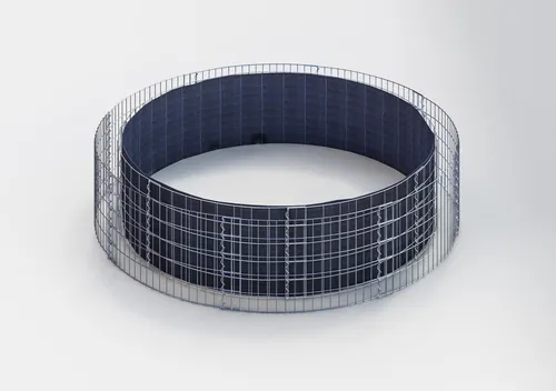 Hochbeet rund, Außendurchmesser 232 cm, Höhe 50 cm, Maschenweite 5 x 10 cm, Wandstärke 15 cm