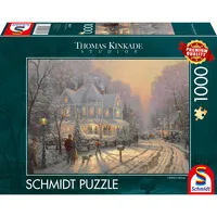 Thomas Kinkade Studios: Feierliche Weihnachtstage Puzzle 1000 Teile - Puzzle mit 1000 Teilen, beeindruckendes Weihnachtsmotiv von Thomas Kinkade, ideal für entspannende Stunden mit der Familie oder Freunden.