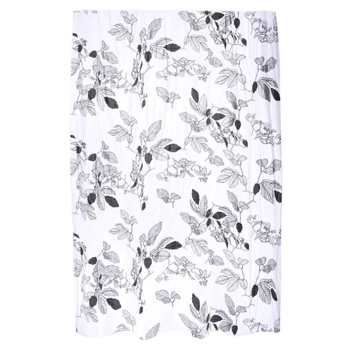 Duschvorhang - grau - Blumen - 180x200 cm