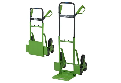 Treppenkarre klappbar mit 120 kg Traglast - Transportgeräte & Rampen – Ideal für schwere Lasten, mit pannensicheren Vollgummirädern und klappbarer Ladefläche für flexiblen Einsatz und einfachen Transport.