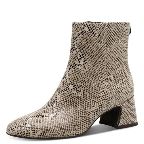 Tamaris Damen Stiefel Vegan beige 37 - Wanderschuhe mit elegantem Design und urbanem Chic. Bequemer Blockabsatz von 55 mm und individuelles Touchit-Fußbett für optimalen Komfort.