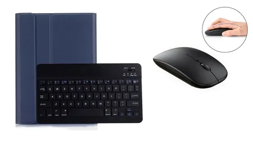 3in1 Bluetooth Tastatur mit Beleuchtung, Maus & Cover für Samsung Galaxy Tab S9 - Schützen und nutzen Sie Ihr Tablet optimal! Mit Auto Sleep/Wake Funktion sowie praktischer Standfunktion für komfortables Arbeiten und Surfen. Hochwertige Schutzhülle für Sicherheit und perfekten Halt.