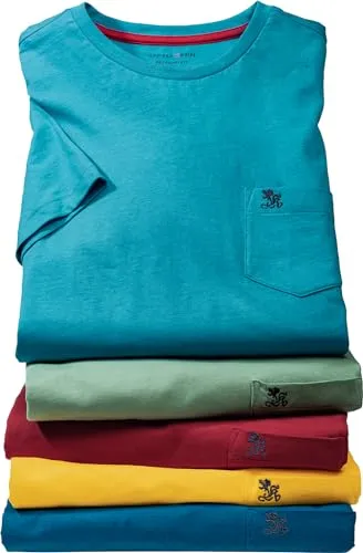 Otto Kern T-Shirt Herren 5er Pack - T-Shirts für Herren aus 100% Baumwolle, atmungsaktiv und bequem, ideal für Sport und Freizeit. 5 verschiedene Farben im Vorteilspack!