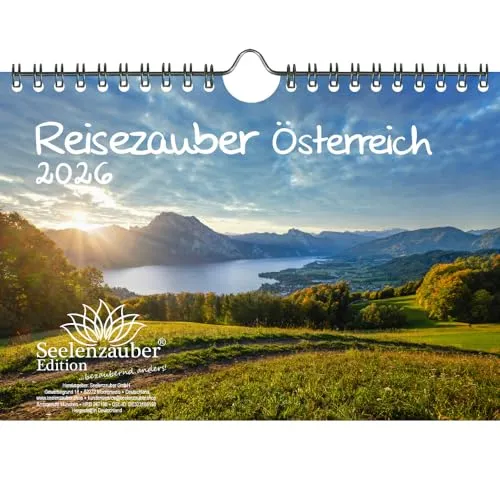 Reisezauber Österreich DIN A5 Kalender für 2026 Wien Reise Urlaub Berge - Seelenzauber