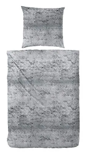 Primera Fein Biber Bettwäsche 173070 100% Baumwolle Antrazit 155x220 + 80x80 cm