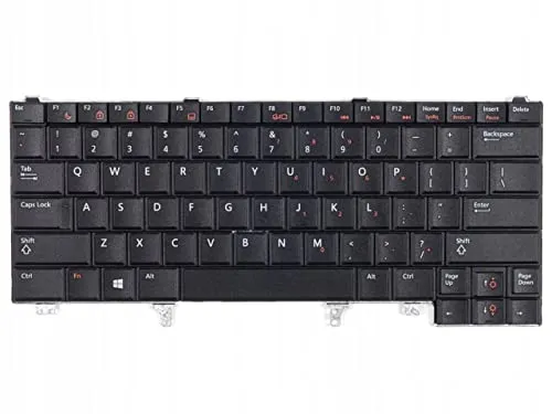 Tradebit - Tastatur für Dell E5420 E6220 E6230 E6320 E6330 QWERTY US