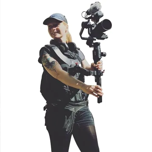 DF DIGITALFOTO Thanos Gimbal Weste, Universelles Videokamera Gimbal Stützweste System, für Dokumentarfilmdrehen, Kompatible mit DJI RS2/RS3/ RS3Mini/ RS4/RS4Pro, ZHIYUN Crane 2S, Nutzlast 2-5kg