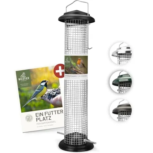 wildtier liebe Vogelfutterspender 38cm, Schwarz