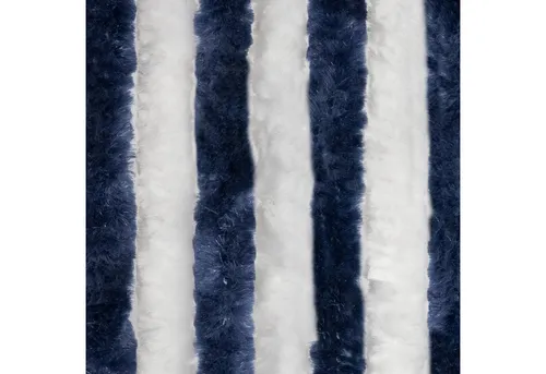 Flauschvorhang 90 x 200 cm blau-weiß - Insektenschutz für Türen - Dieser elegante Türvorhang schützt vor Insekten und sorgt für eine angenehme Raumluft. Ideal für den Einsatz in Wohnwagen oder beim Camping, besteht aus strapazierfähigem Polypropylen.