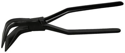 Falzzange 45° gebogen mit PVC-beschichteten Griffen - Sägen - Hochwertige Falzzange aus Qualitätsstahl, ideal für präzises Arbeiten mit einer Mindestmaultiefe von 60 mm gerade und 50 mm gebogen.