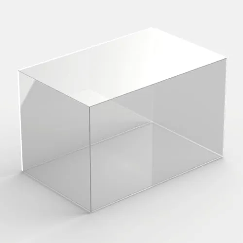 Hansen Werbetechnik Vitrine - Rechteckiger Schaukasten aus Acrylglas - Vitrinenschrank 30 x 48 x 30 cm, ideal für die ansprechende Präsentation Ihrer Produkte oder Informationen.