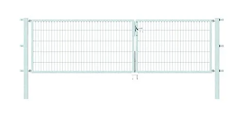 Doppeltor ALBERTS Flexo 350 x 100 cm Typ 6/5/6 - Gartentor aus stabilem Metall mit robustem Rahmen, ideal für sicheren Zugang und langlebigen Einsatz im Garten.