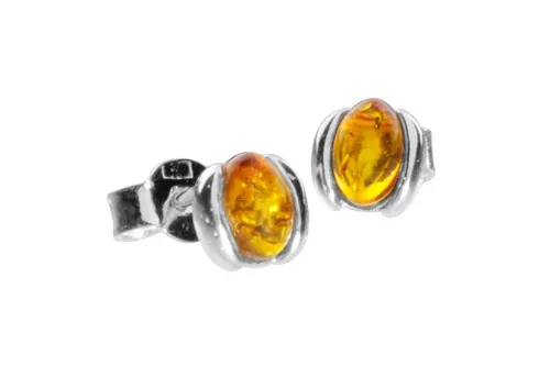 OSTSEE-SCHMUCK Ohrstecker Lennja - Elegante Bernstein-Ohrstecker - Ohrstecker aus Sterlingsilber 925/000, verziert mit edlem Bernstein, perfekt für jeden Anlass.