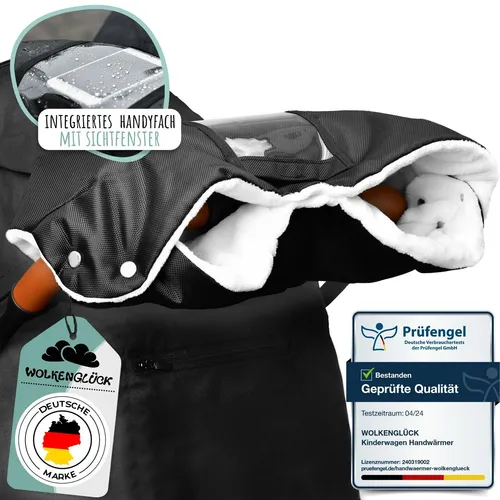 WOLKENGLÜCK® Kinderwagen Handwärmer Handmuff extra weicher Handschuh für Buggy